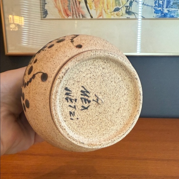 Mexican Tonala Hand Painted and Glazed Bird Sandstone Pottery - Picture 4 of 6